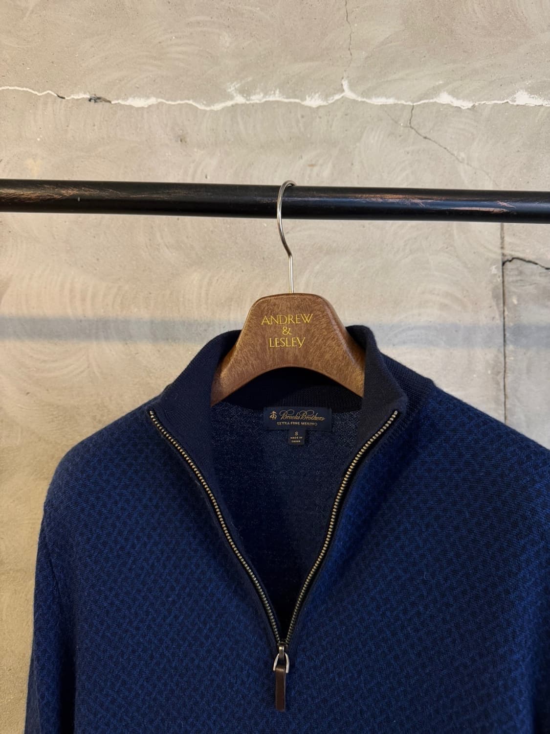 브룩스 브라더스 메리노울 쿼터짚 니트 슬림100 상품이미지3