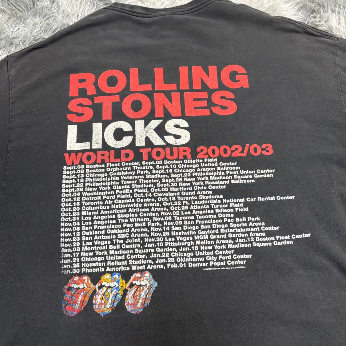 빈티지 롤링스톤즈 Licks 티셔츠 faded 상품이미지3
