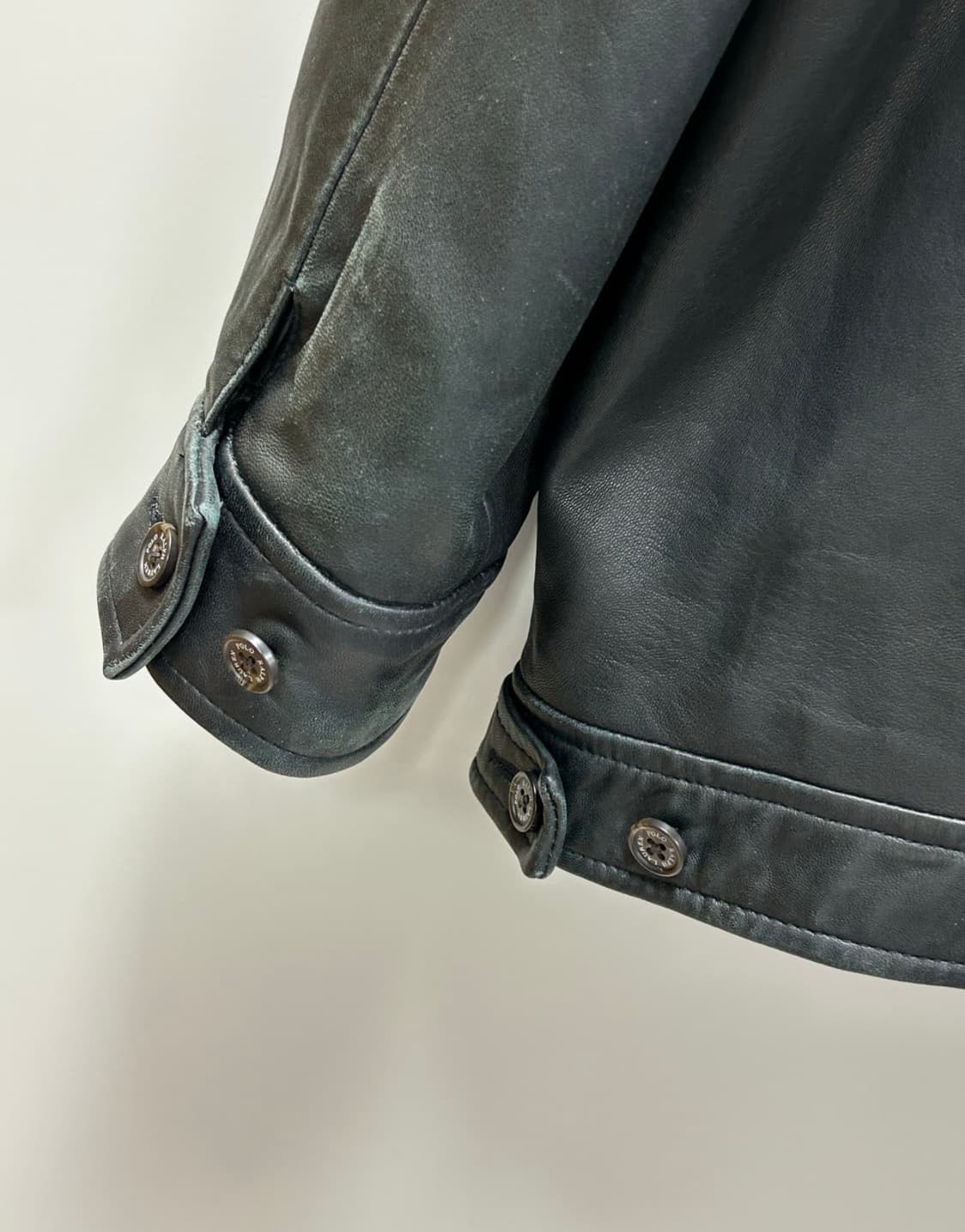 폴라 랄프로렌 멕스웰 램스킨 자켓 블랙 L 상품이미지4