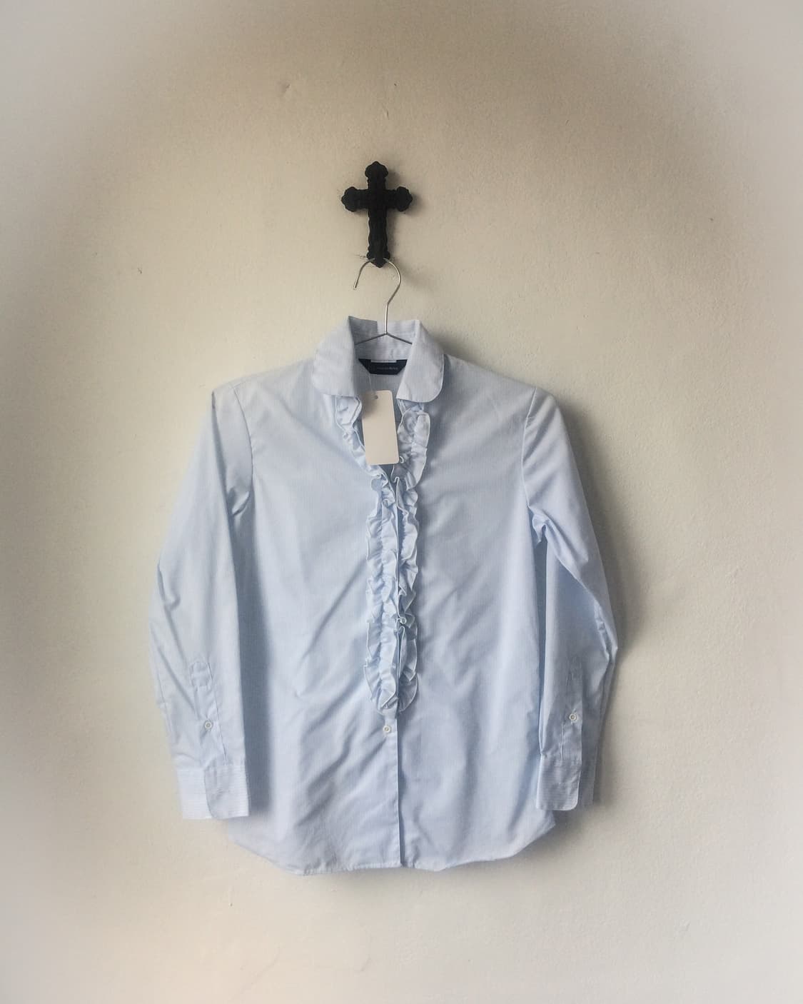 Frill stripe pattern shirt 상품이미지2