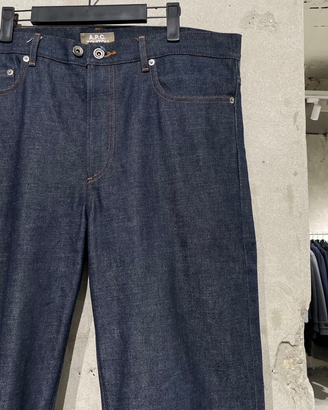 a.p.c 뚜이뚜 진청 셀비지 생지 데님 팬츠 상품이미지3