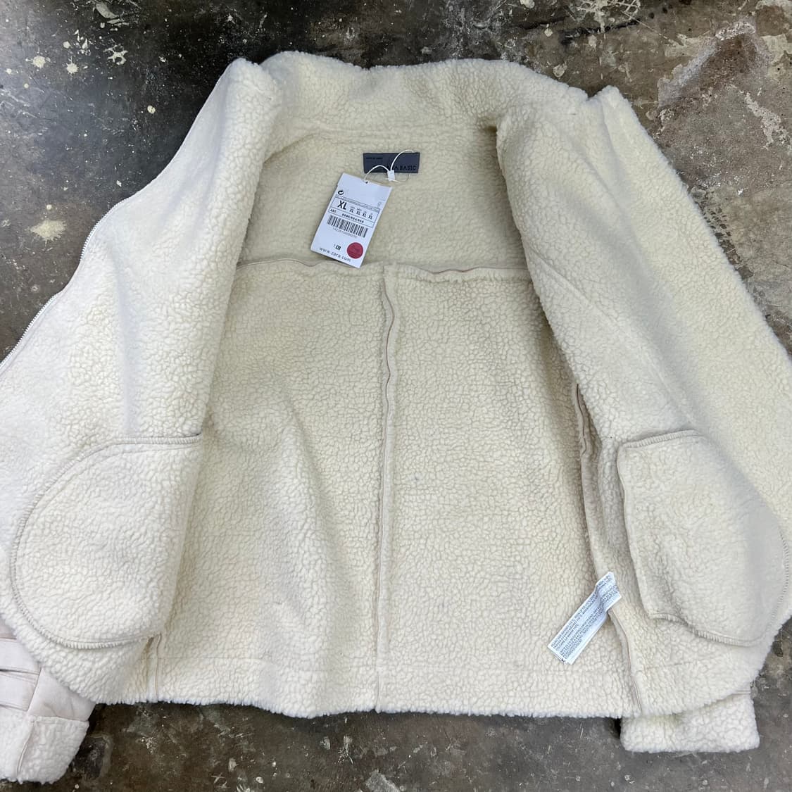 66) 새제품 ZARA 자라 스웨이드 양털 뽀글이 무스탕 자켓 상품이미지5