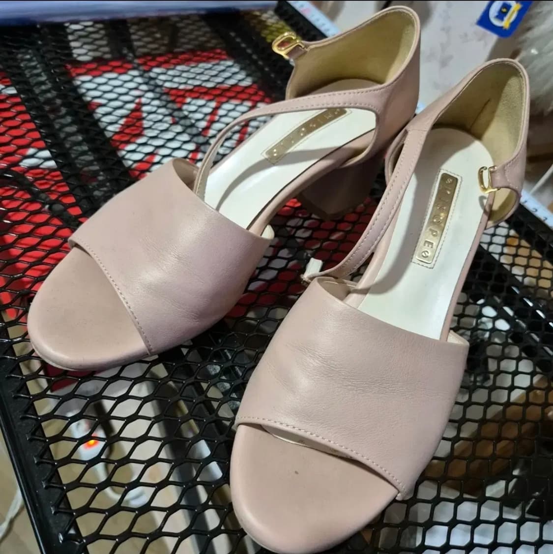 s급 미소페 245 끈조절 통굽 샌들 소가죽 10만구입 상품이미지1