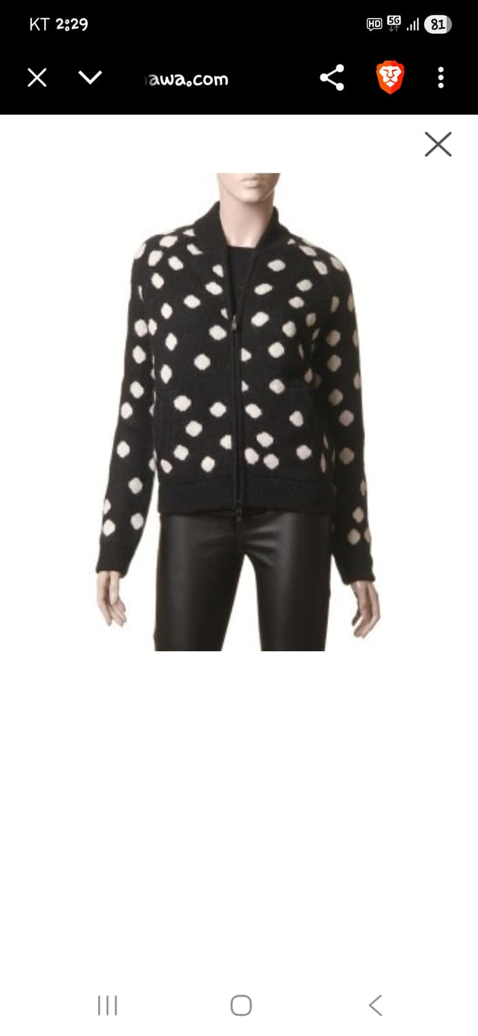 아르마니 진스 여성 도트 투웨이 니트자켓 55 66 대략 s 상품이미지7