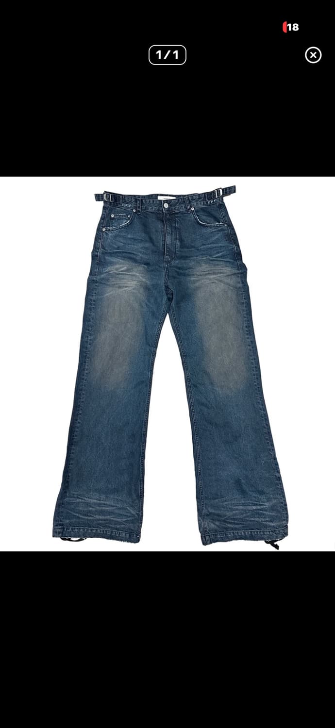 논노드  젠 더티 오일 워시드 데님팬츠 1사이즈 상품이미지1