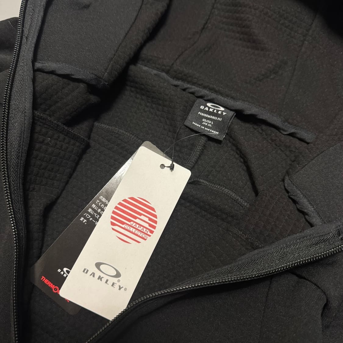 오클리 블랙컬러 폴리에스터 혼방 테크 서클로고 뉴버전 후드 집업 자켓 상품이미지3