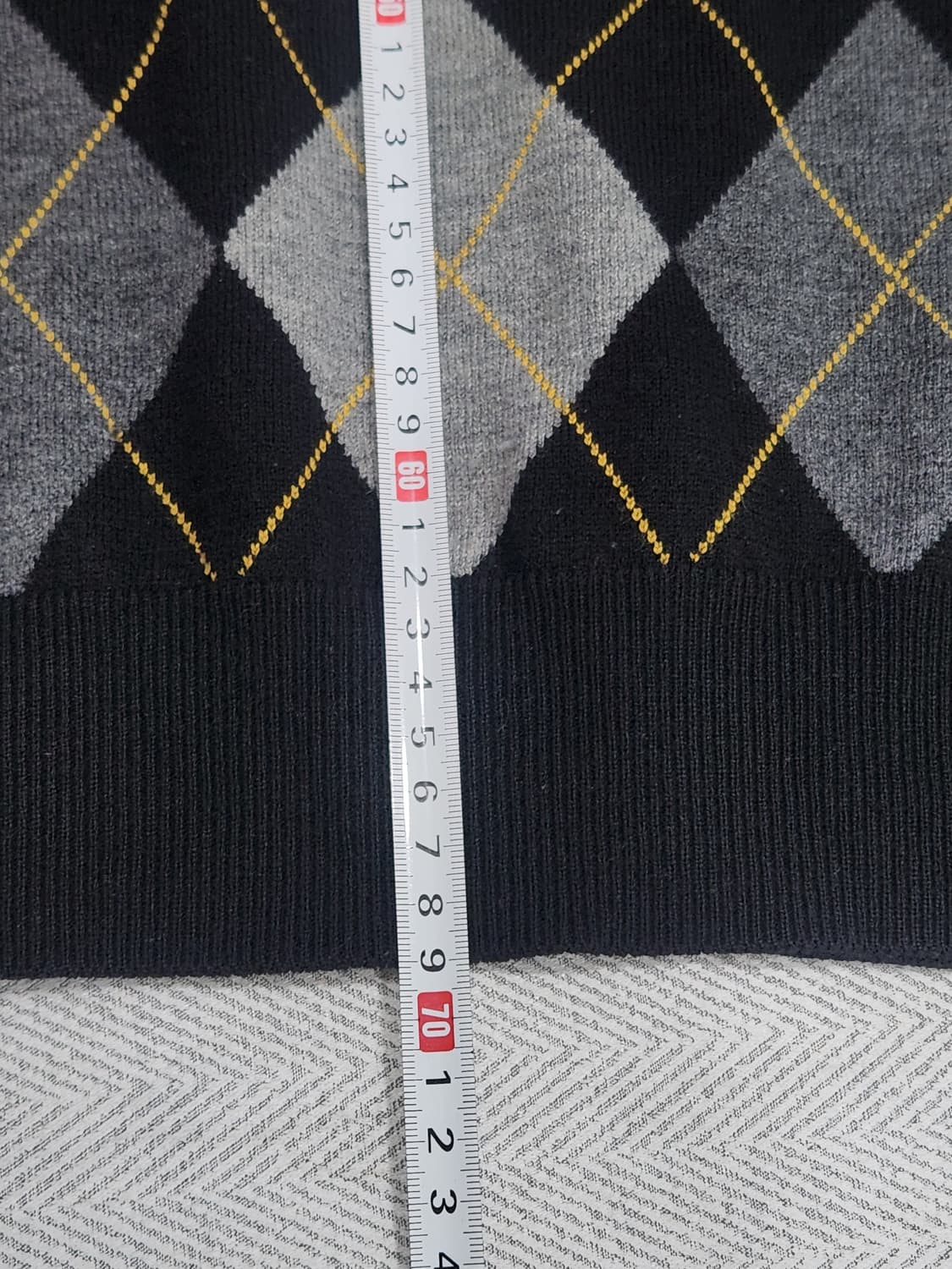 [110] 빈폴 아가일 패턴 남성 니트 110사이즈  블랙 상품이미지8