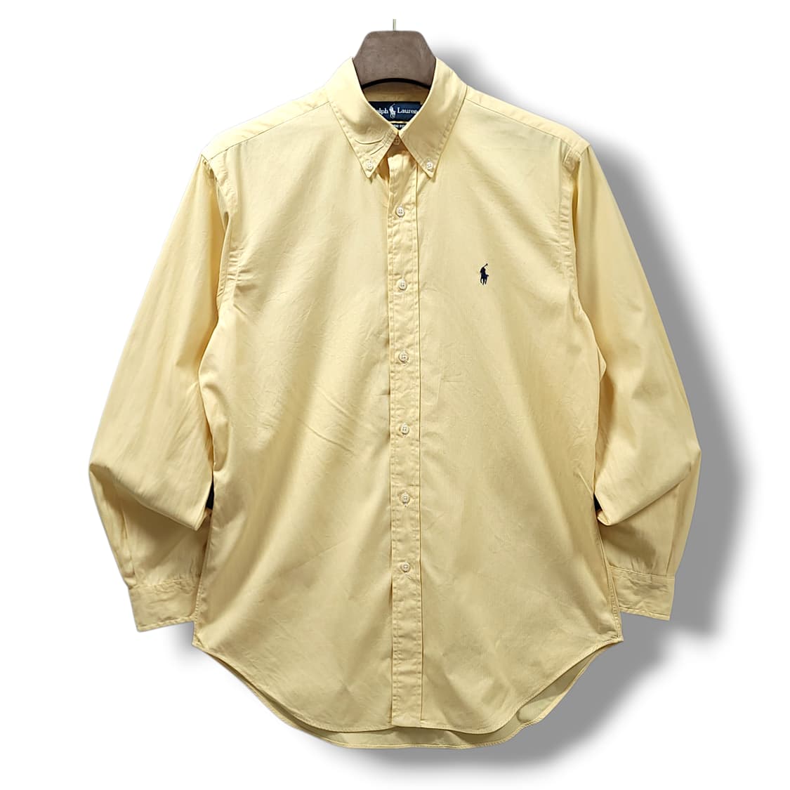 [L~XL] 폴로 옐로우 클래식핏 긴팔셔츠 상품이미지1