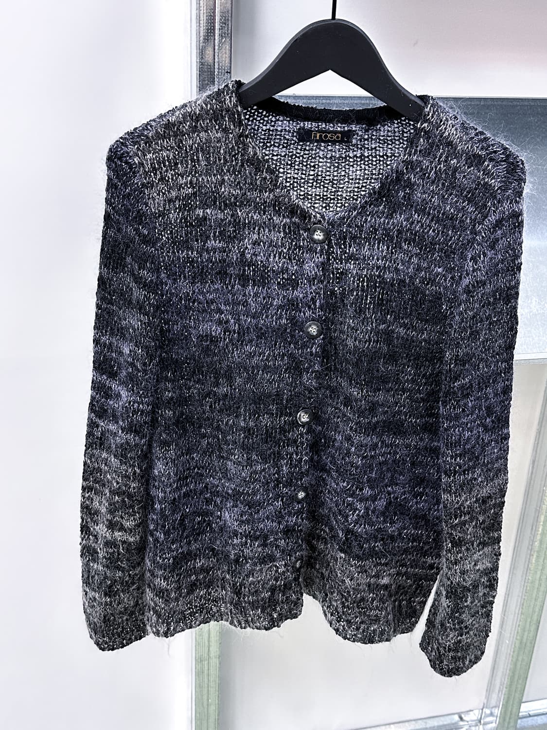 gray mix color hairy cardigan 상품이미지1