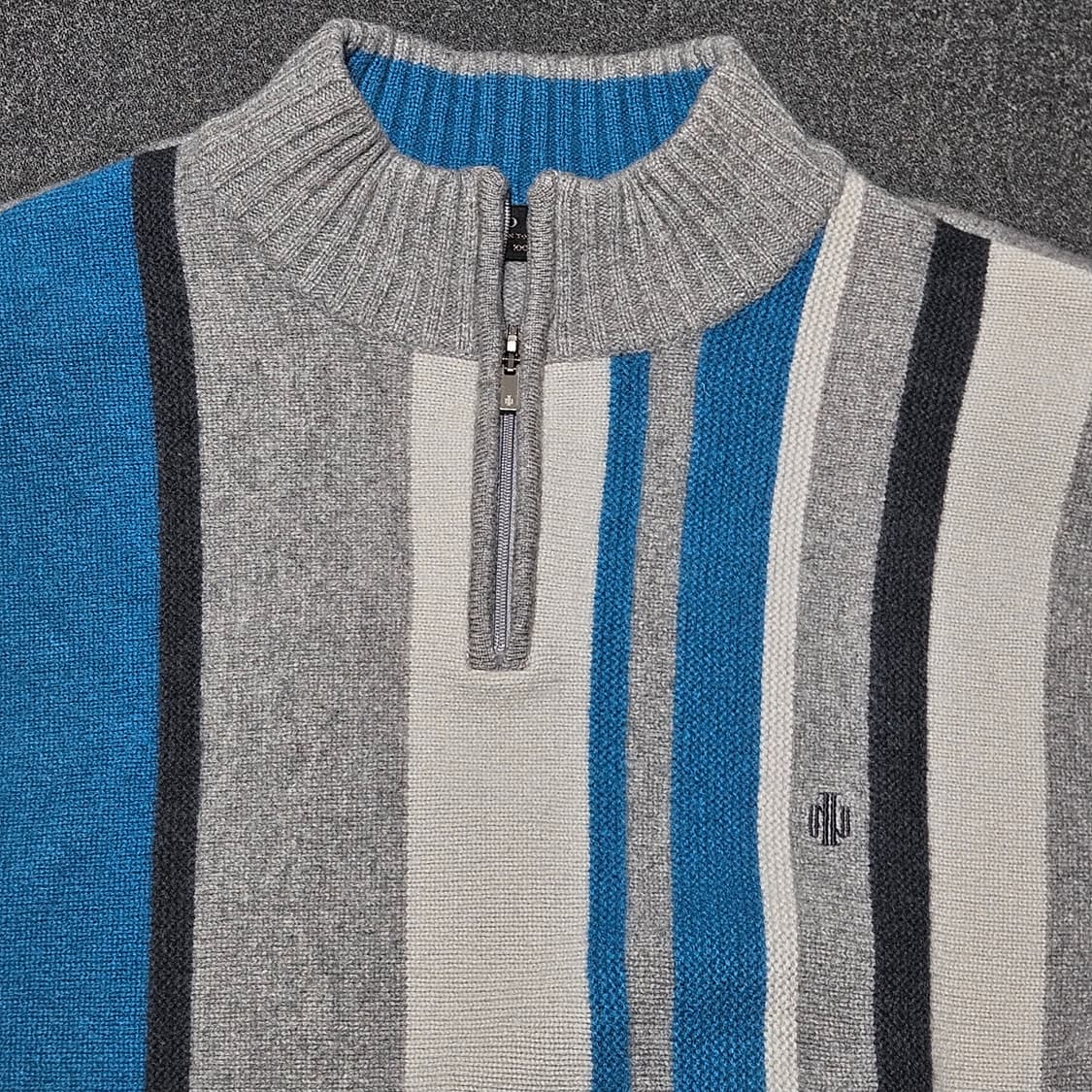 인디안 남성 반집업 니트 100 상품이미지2