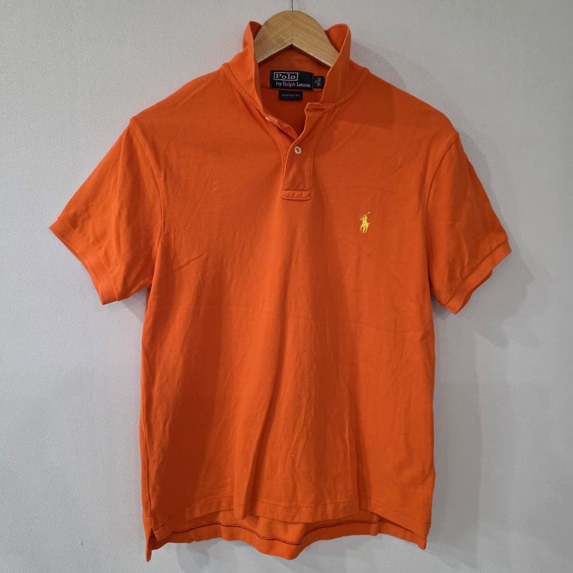 폴로 랄프로렌 오렌지 커스텀핏 반팔 카라티 M 상품이미지1
