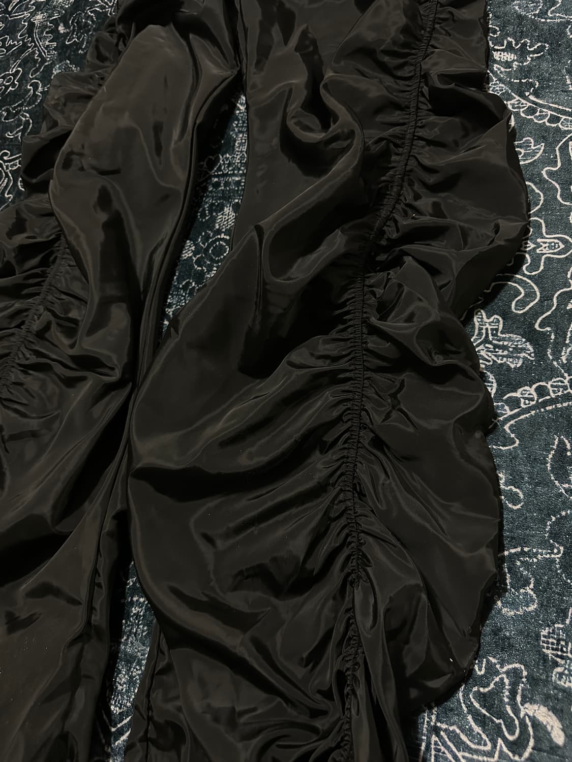 Avant garde y2k black shirring pants 상품이미지2