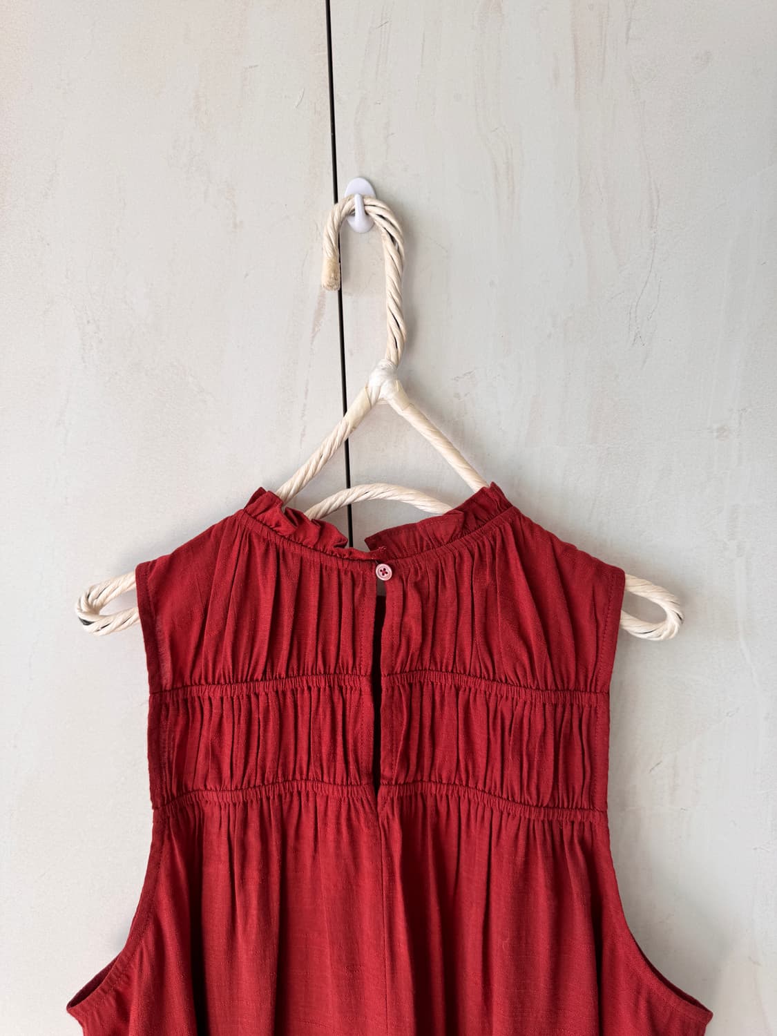 새상품 Nine West 레드 셔링 민소매 블라우스 M(55,66가능) 상품이미지2