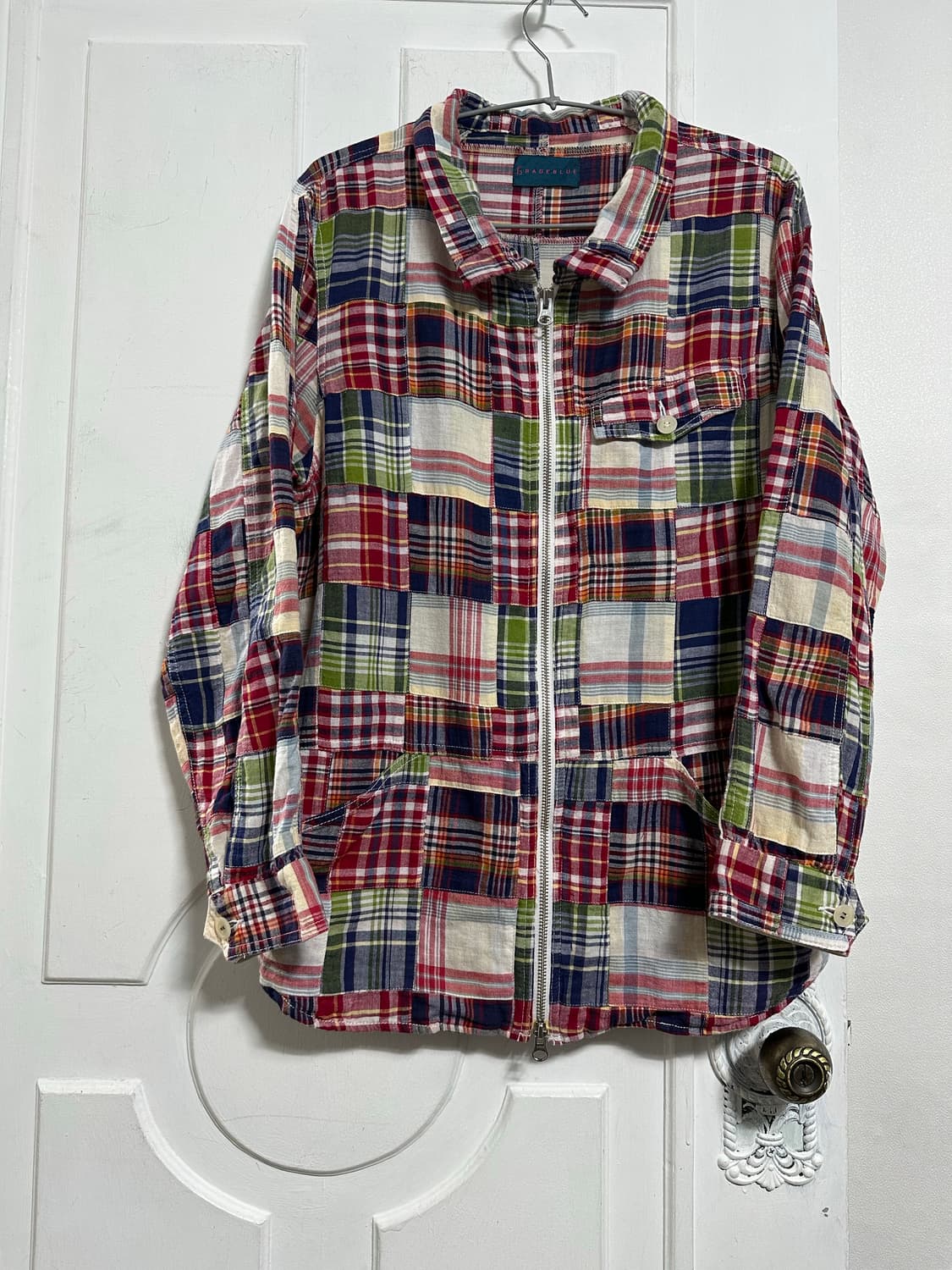 레이지블루 RAGEBLUE 마드라스 체크 자켓 상품이미지1