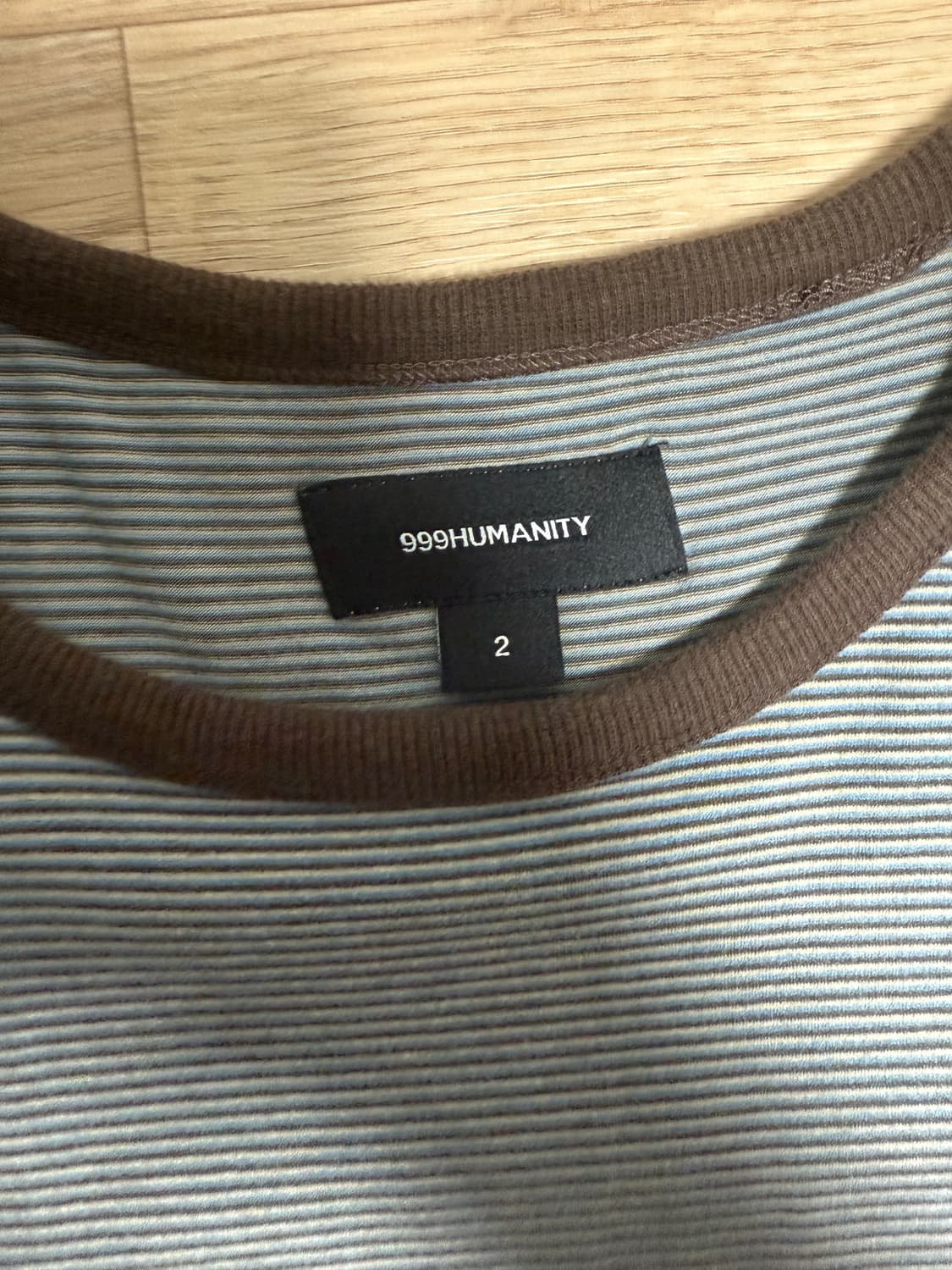 999휴머니티 stripe half t (mint brown) 상품이미지4