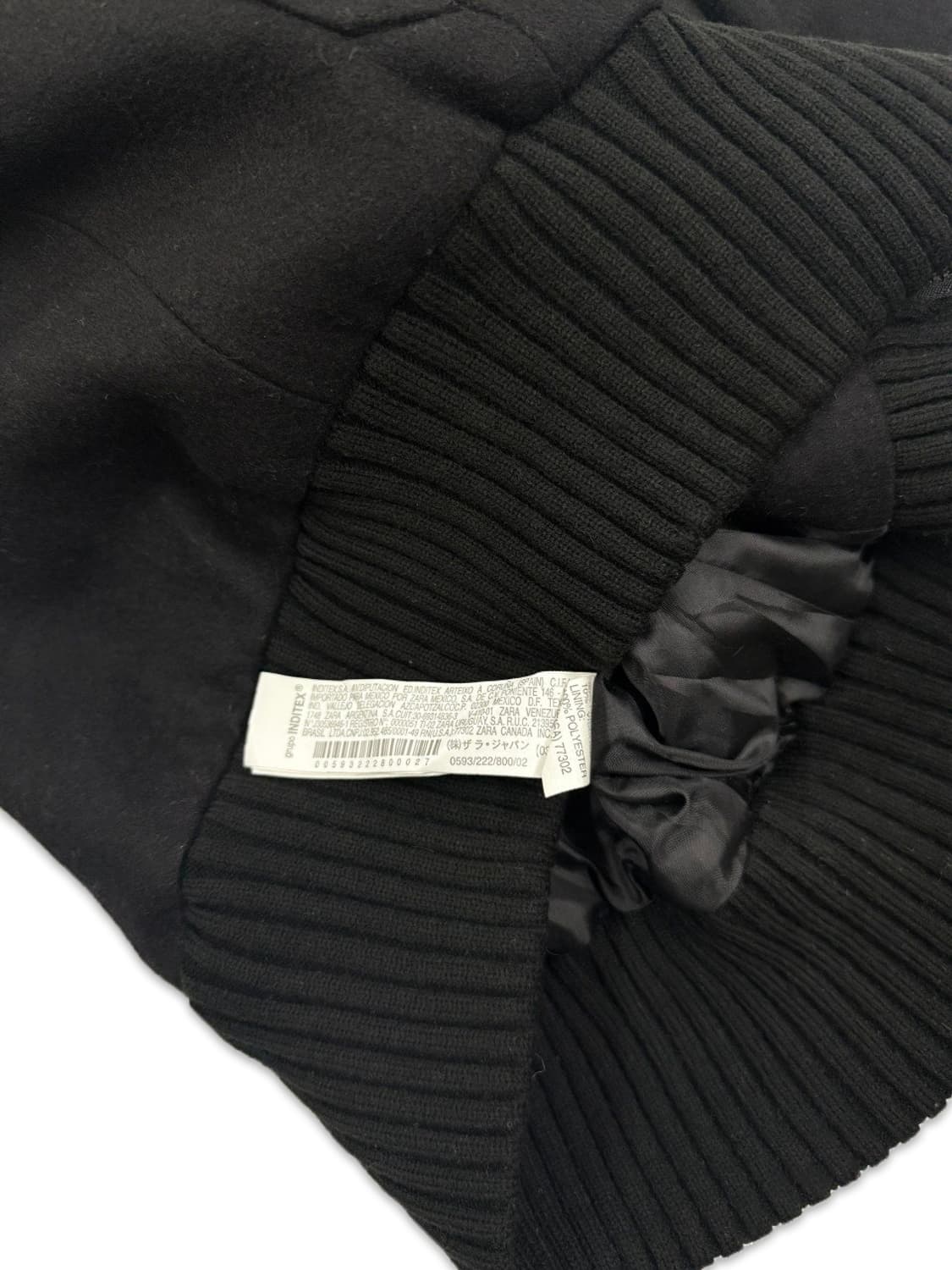 빈티지 ZARA 블랙 울 집업 자켓 상품이미지4