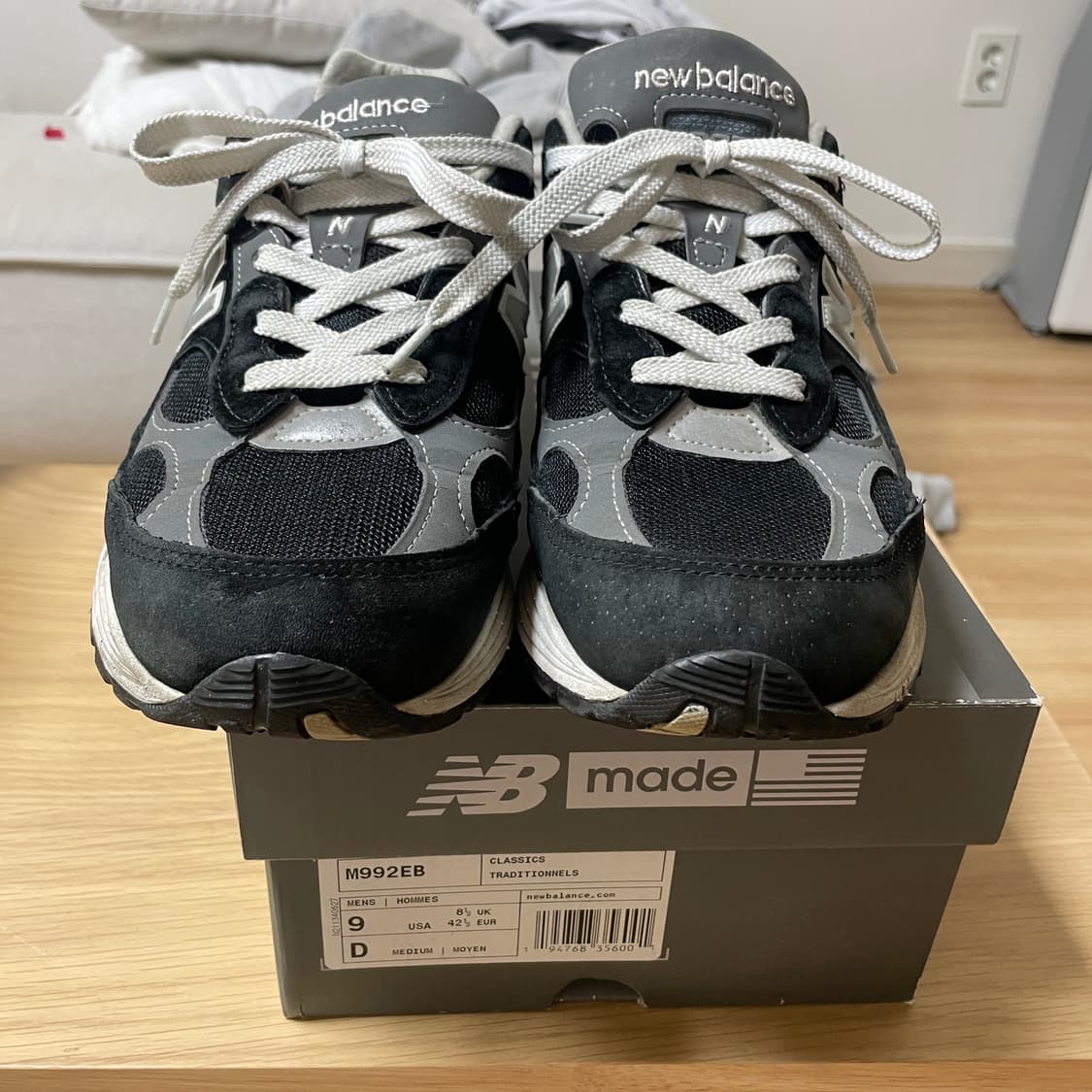뉴발란스992 메이드인 USA 블랙 D스탠다드(M992EB)/270 상품이미지2