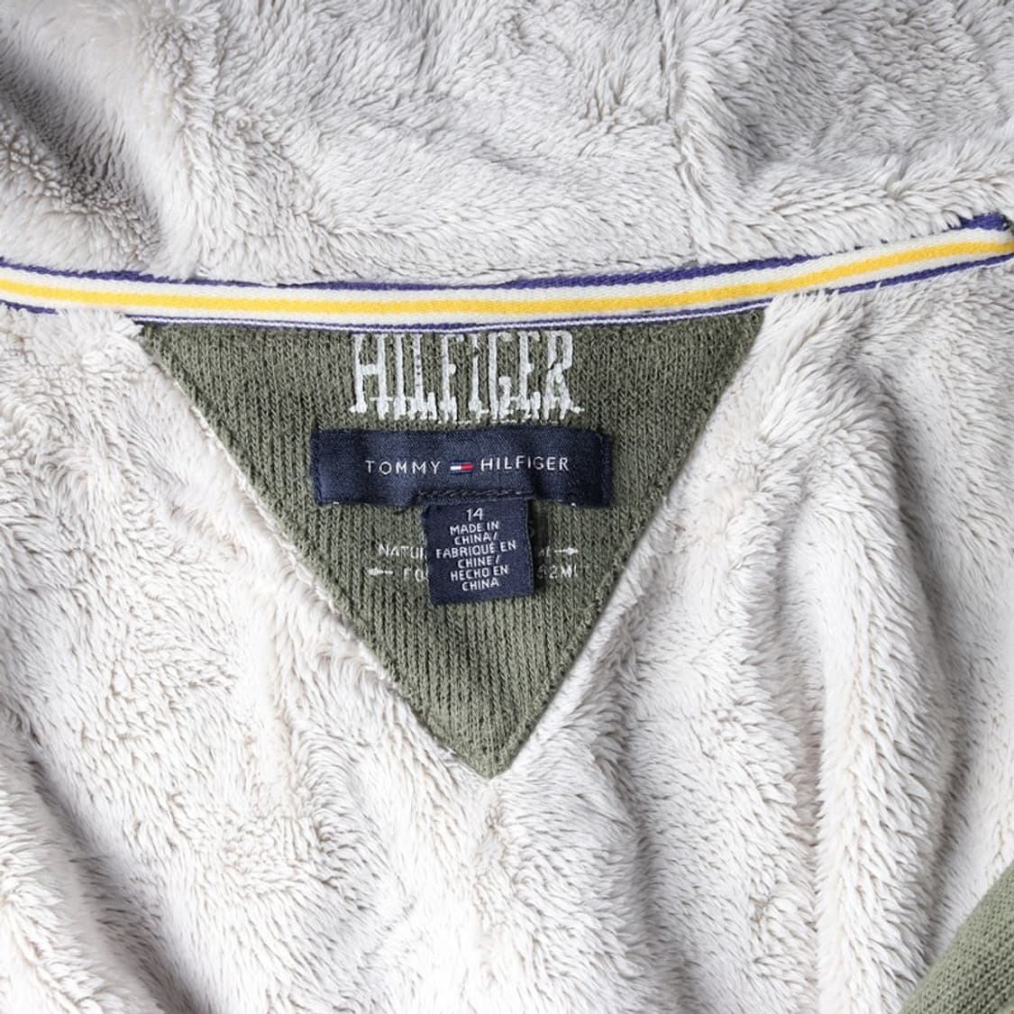 타미힐피거 키즈 빅로고 기모 후드 집업 L/14 상품이미지6