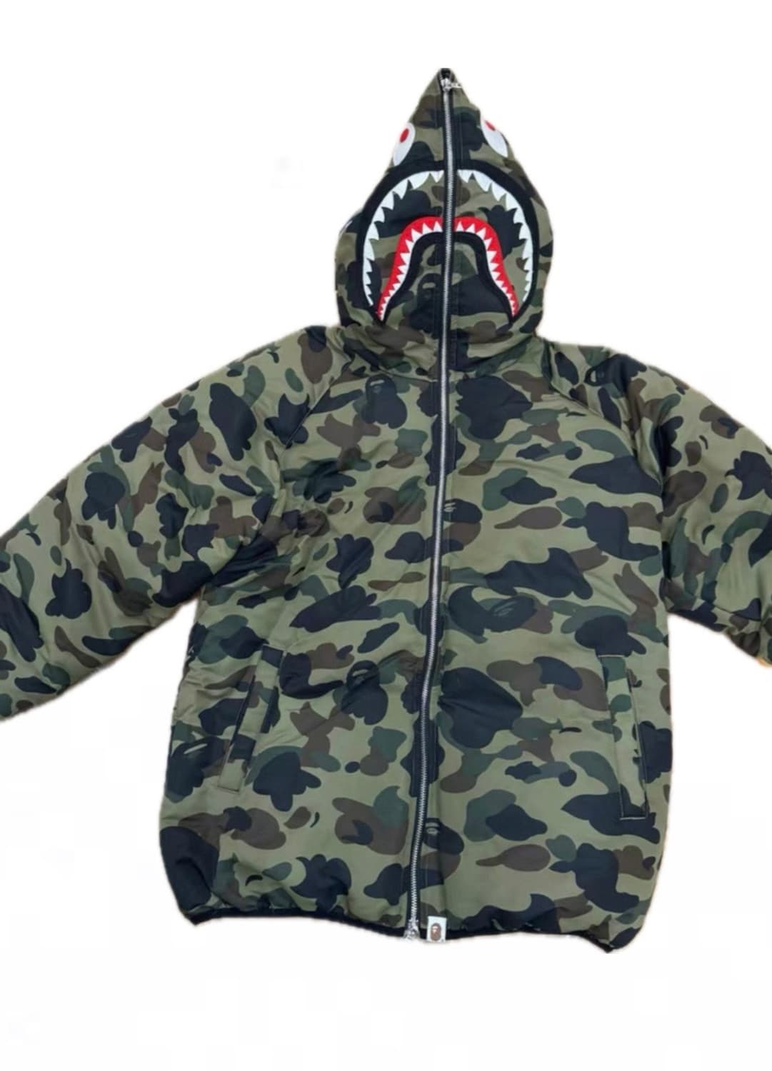 베이프 샤크 후드 패딩 상품이미지2