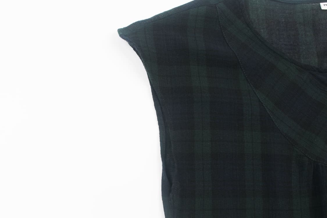 UNKNOWN Black Watch Sleeveless Blouse (J 상품이미지3