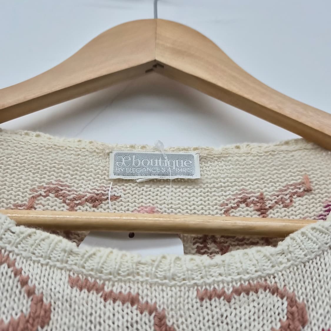 핸드메이드 빈티지 플라워 패턴 니트 여성 L 상품이미지3