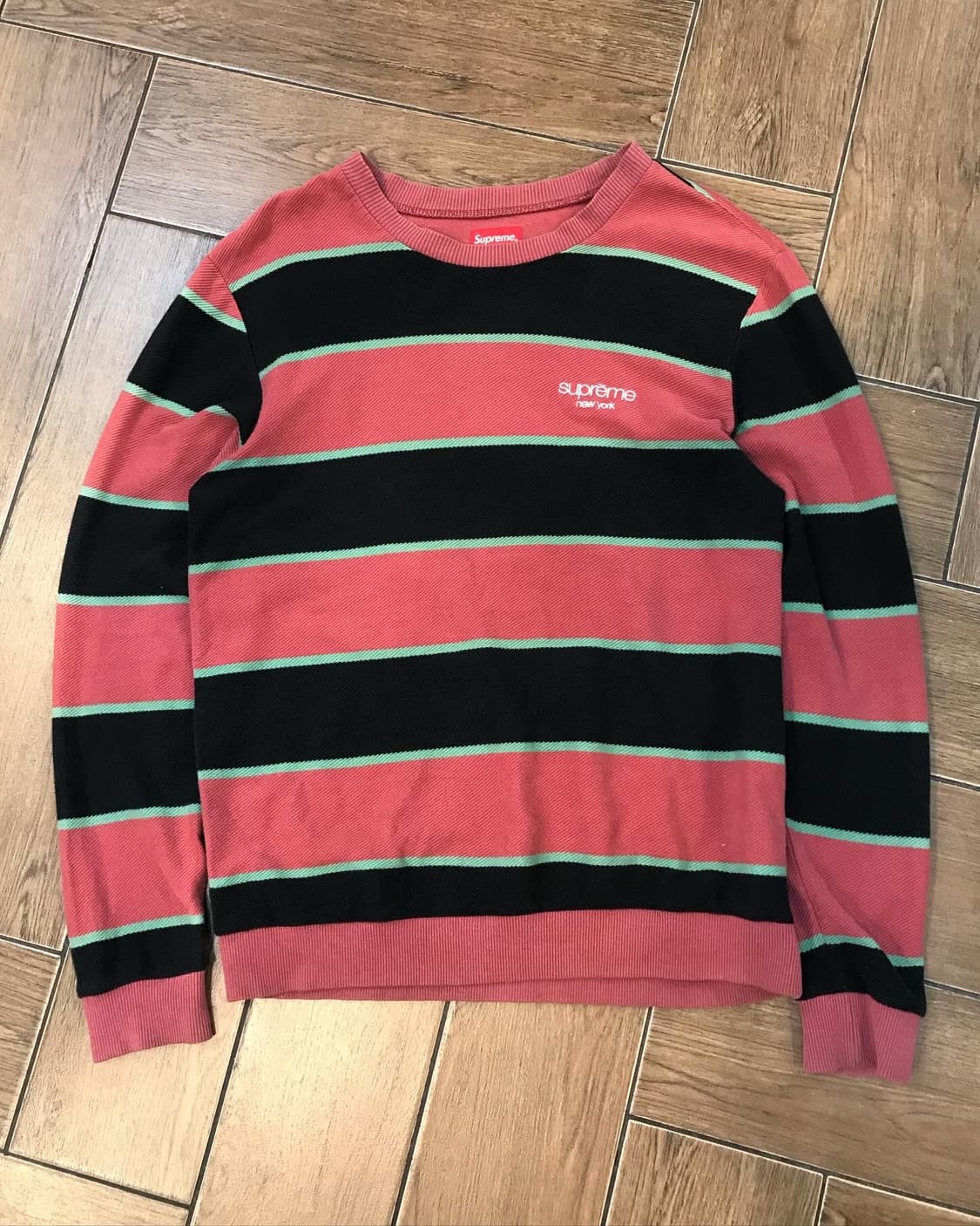 Supreme Stripe Twill Crewneck 상품이미지6