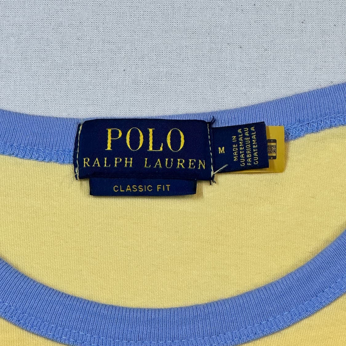 M) 폴로 랄프로렌 1967 링거티 반팔 티셔츠 옐로우 신형 상품이미지5