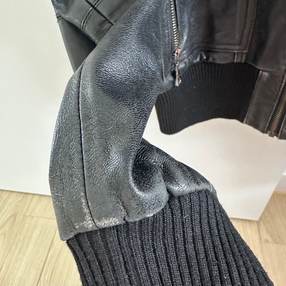 프라다 빈티지 레더 퍼 자켓 상품이미지3