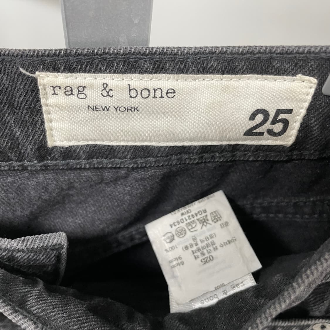 랙앤본 흑청 데님 팬츠 25(W) 상품이미지6