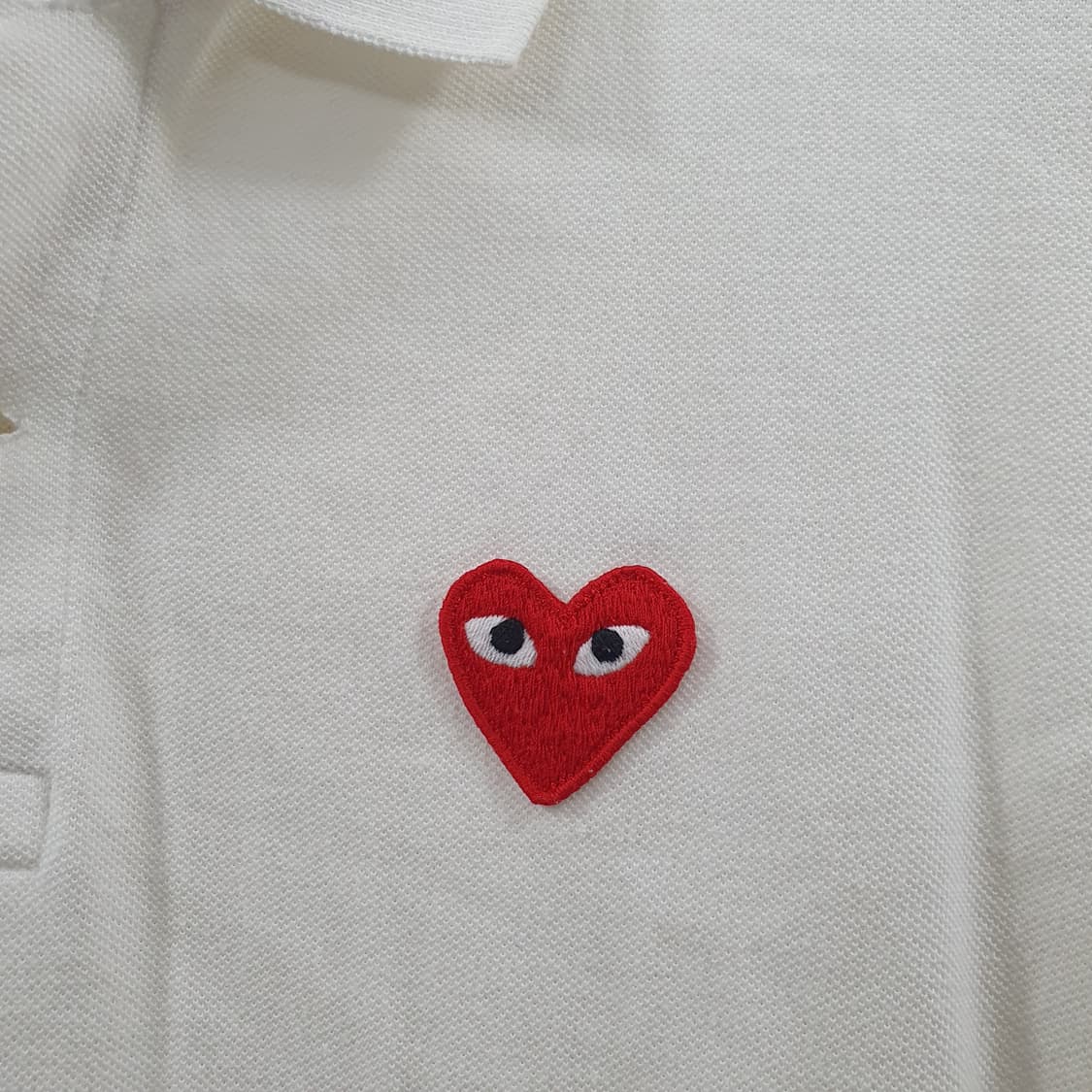 L 꼼데가르송 남성 레드와펜 폴로 데일리 반팔티셔츠 상품이미지3