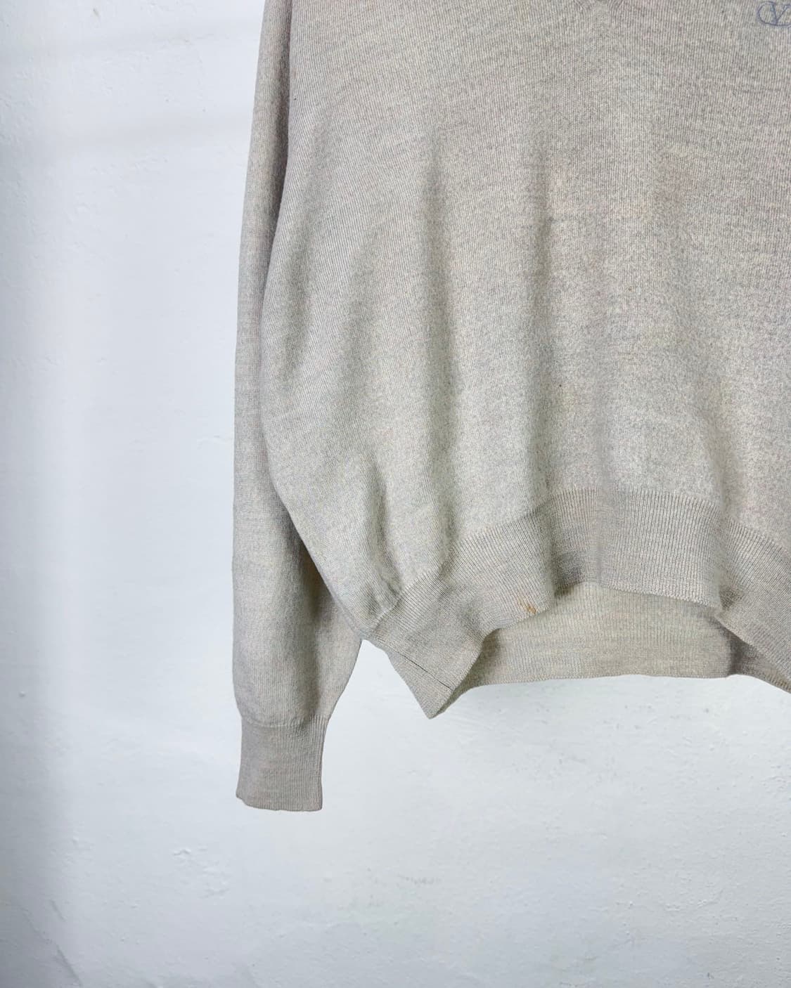 발렌티노 베이지 클래식 브이넥 니트 스웨터 상품이미지4