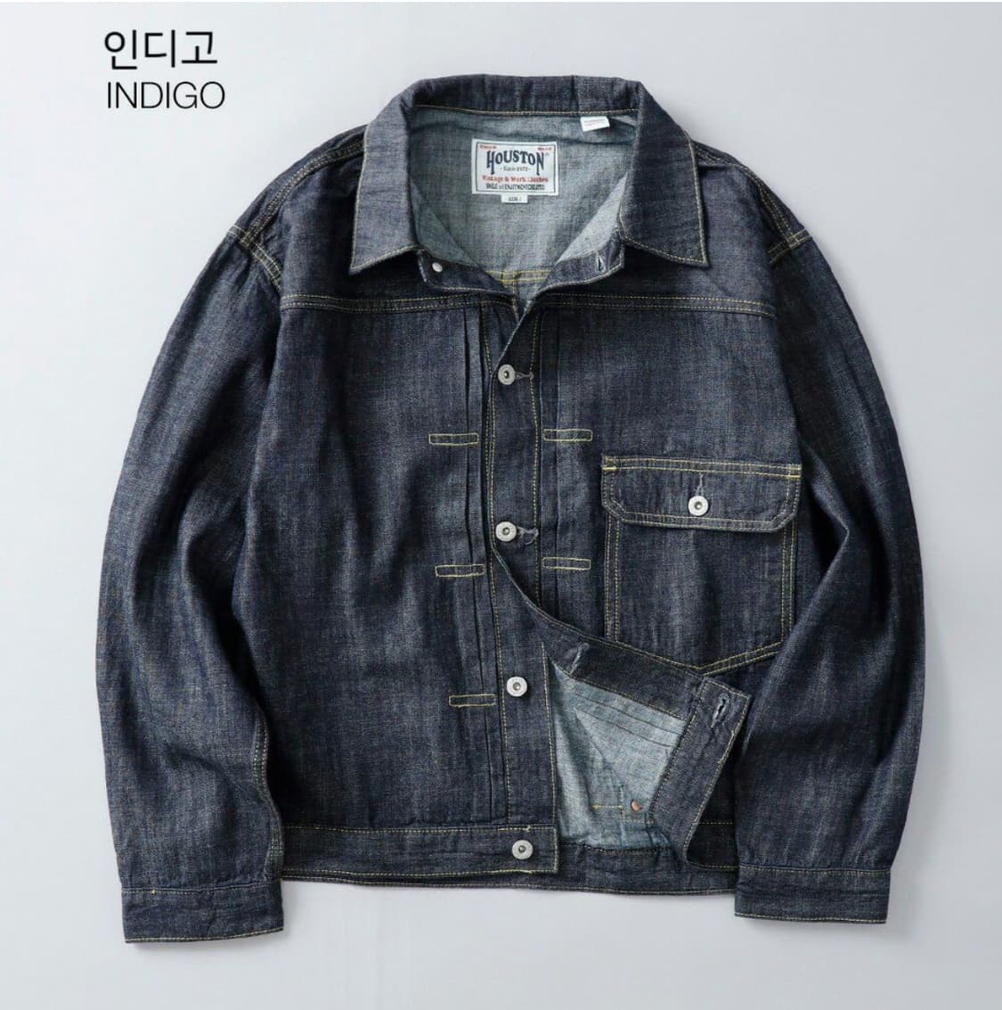 HOUSTON 라이트 데님 셔츠 자켓 - 인디고 / 38 상품이미지1