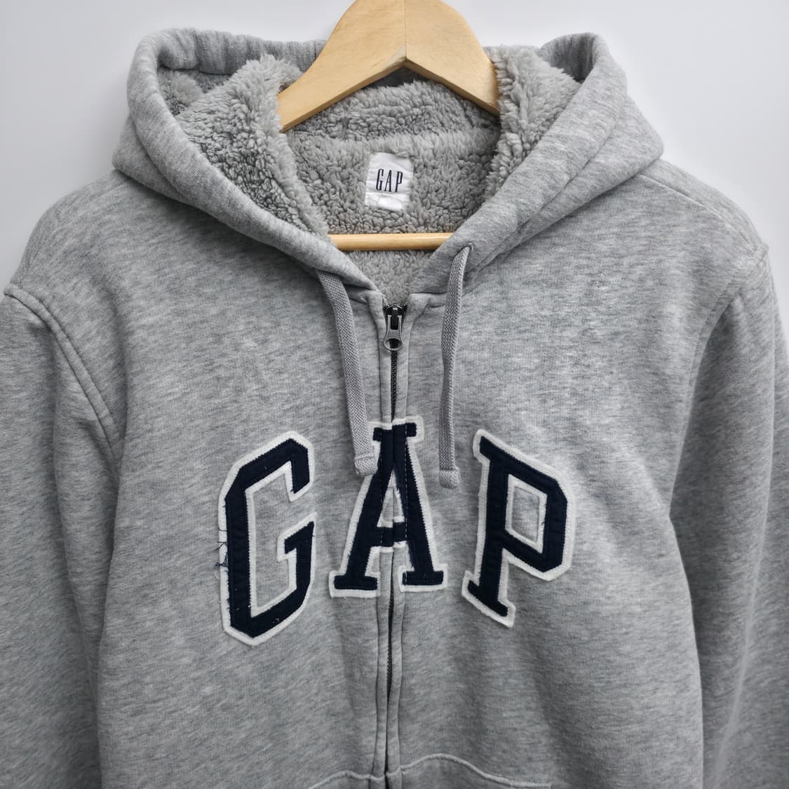 [M] GAP 갭 후리스 후드집업 그레이 상품이미지2