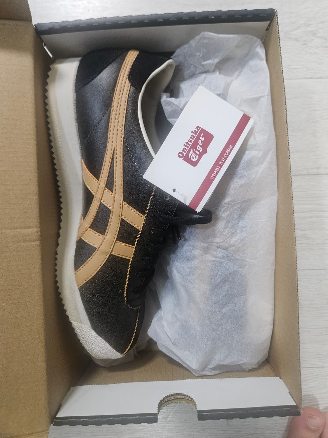 Onitsuka Tiger 코르세어 블랙/브라운 미사용 상품이미지1