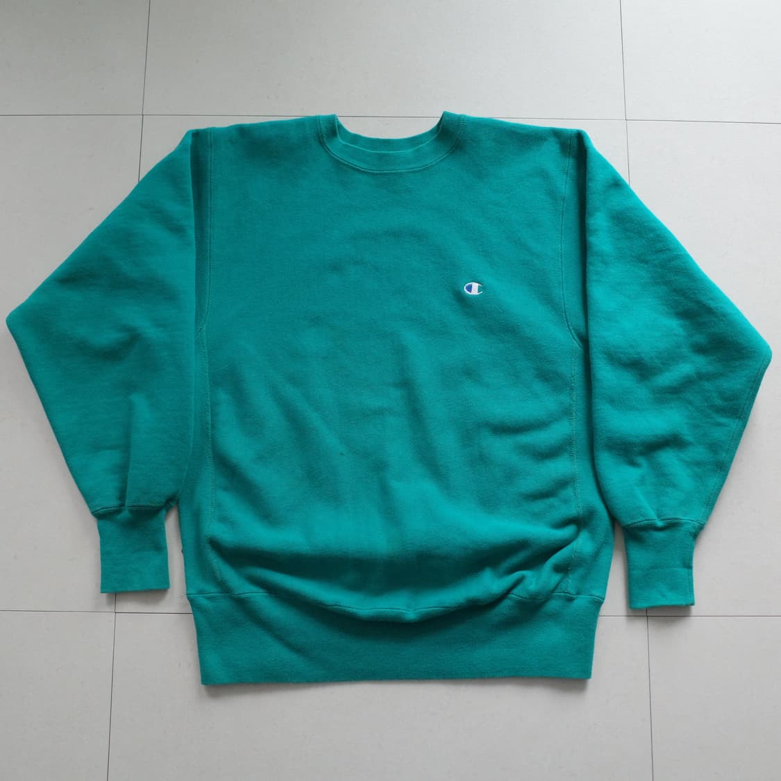 챔피온 리버스위브 90s USA제 맨투맨 에메랄드 L 상품이미지1