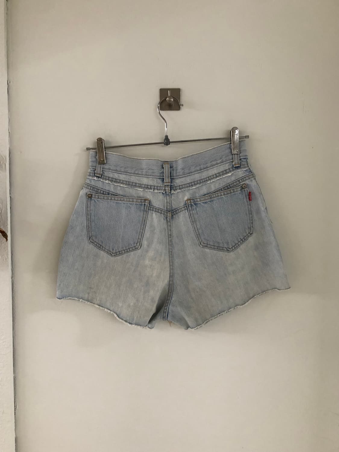 일본빈티지 연청 데님 숏팬츠 상품이미지7
