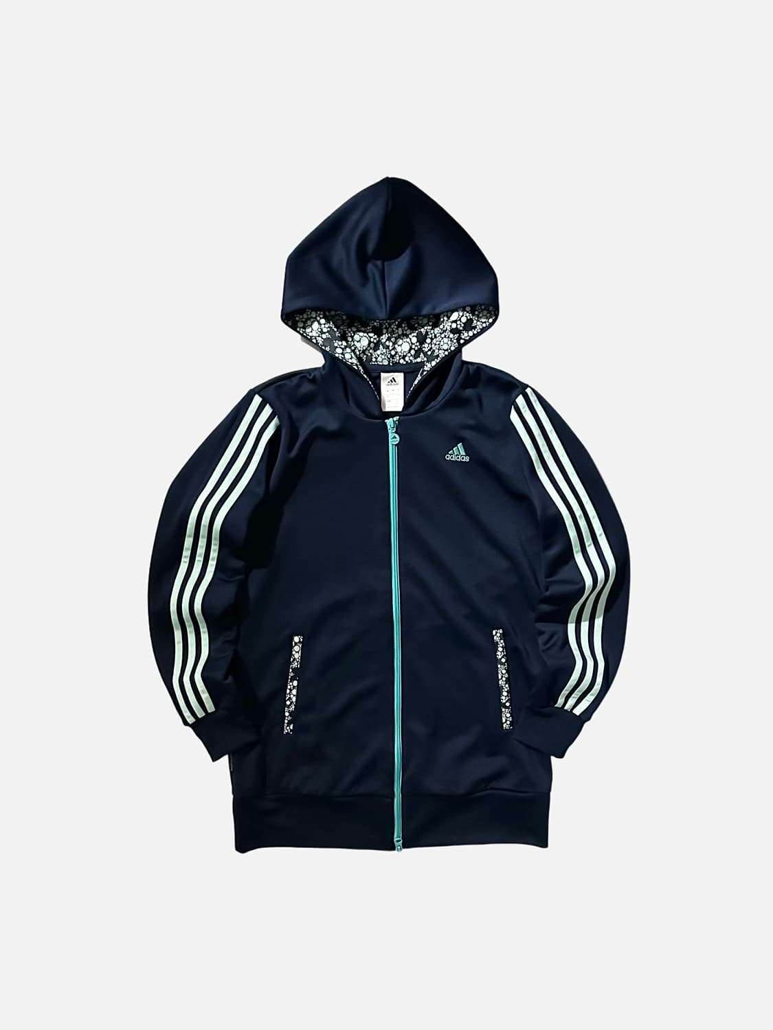 아디다스 네이비 민트 져지 후드집업 상품이미지1