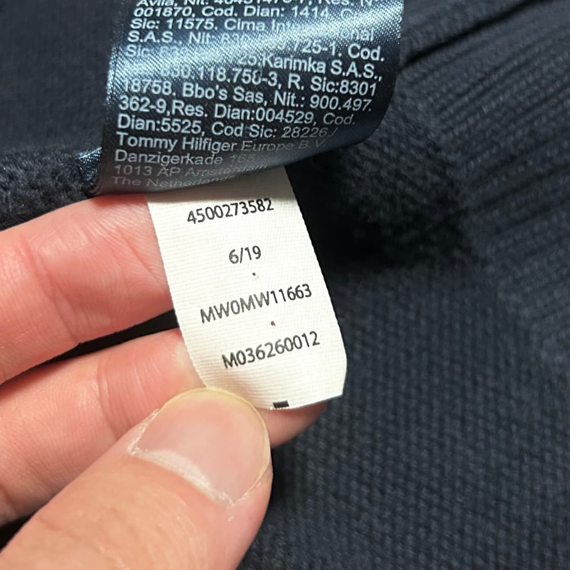 [XL] Tommy 타미힐피거 짙은네이비 헤비 집업 니트 상품이미지5