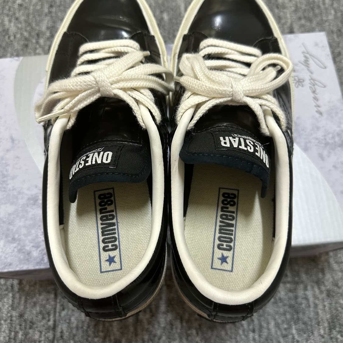컨버스 원스타 로우 한별 블랙 230사이즈 상품이미지5