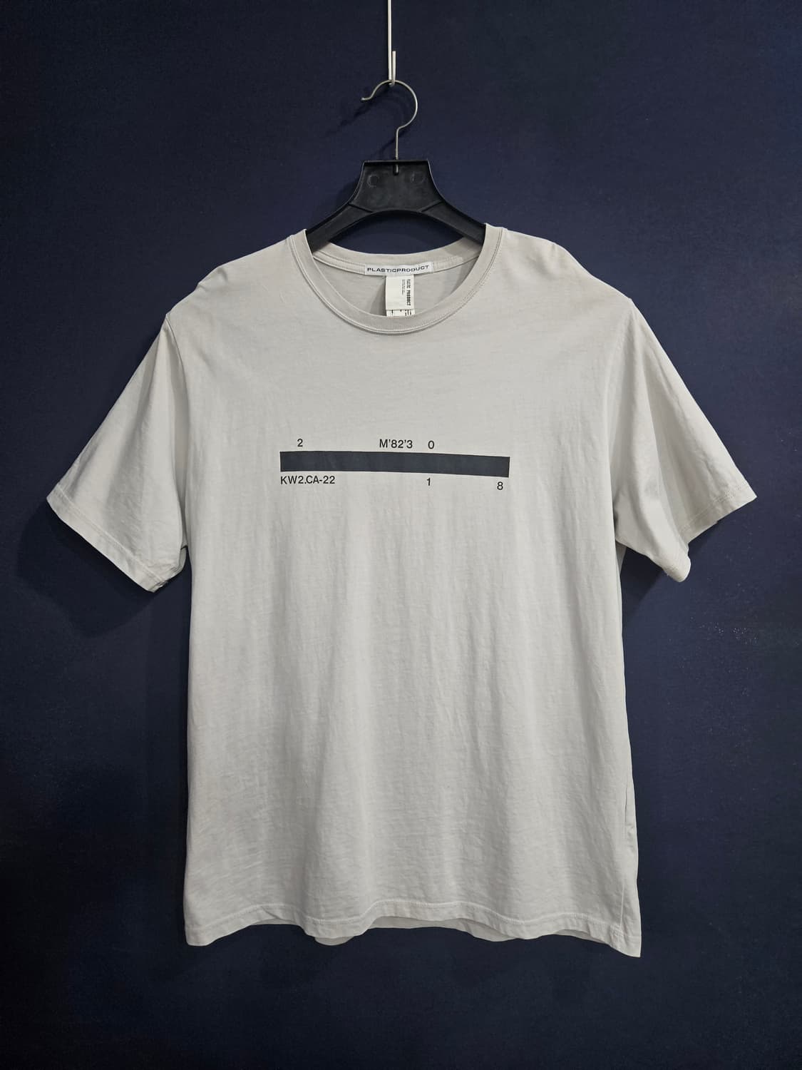 플라스틱 프로덕트 라이트그레이 남성 오버핏 95~100 반팔티  상품이미지1