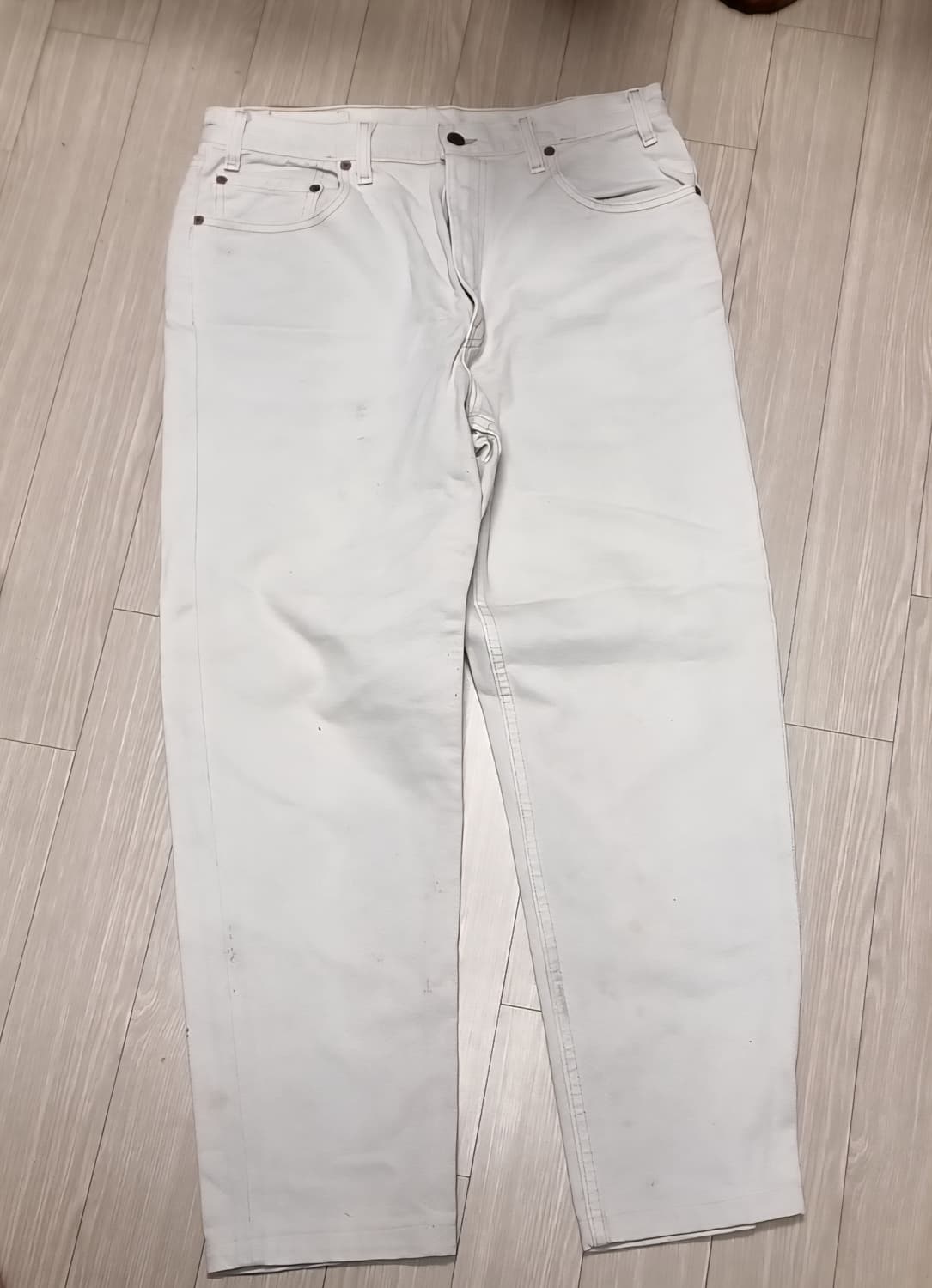 미제 usa 80s 리바이스550 아이보리 데님(34) 상품이미지1