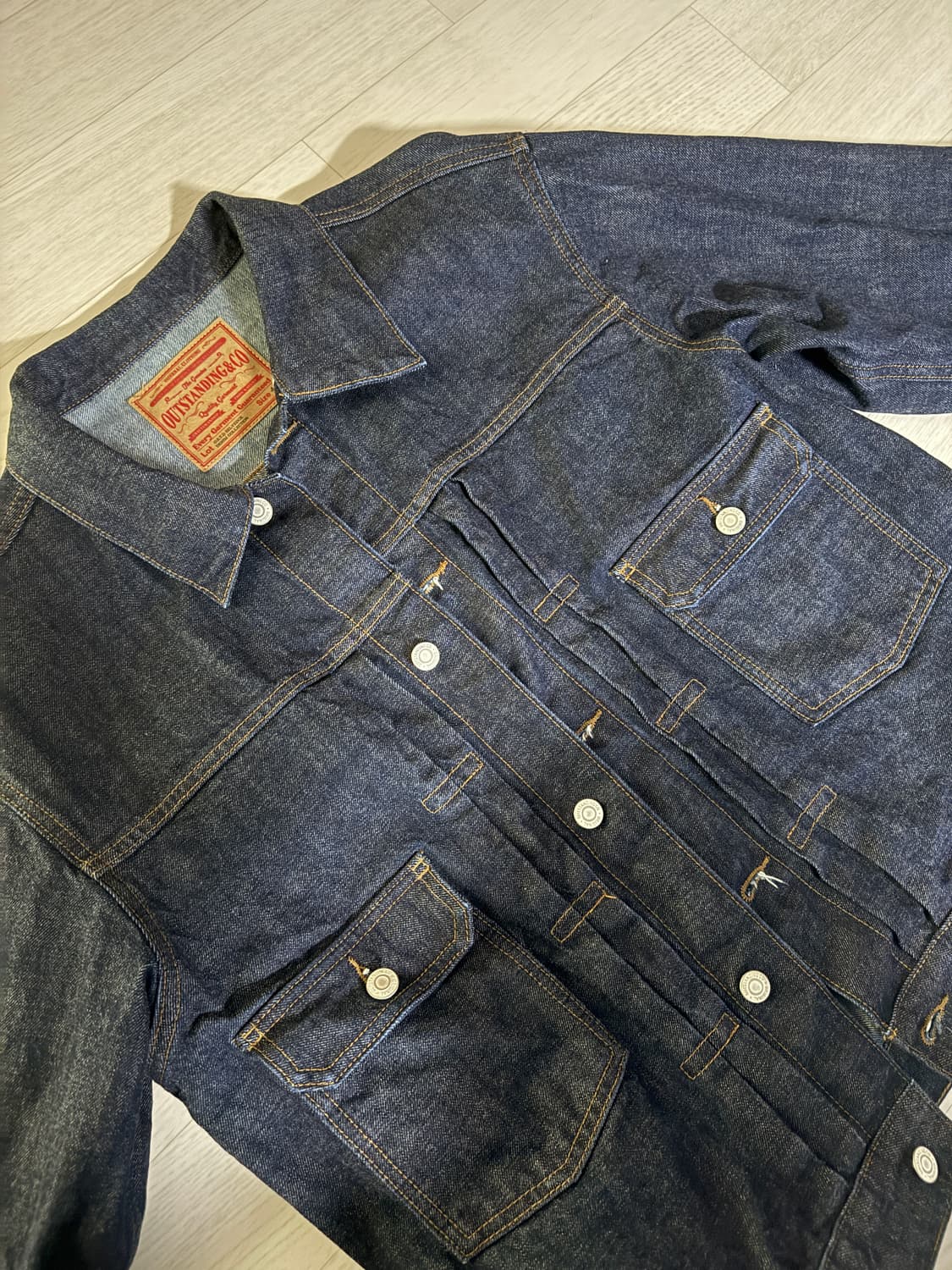 아웃스탠딩 SELVEDGE DENIM 2ND JACKET_INDIGO 상품이미지2