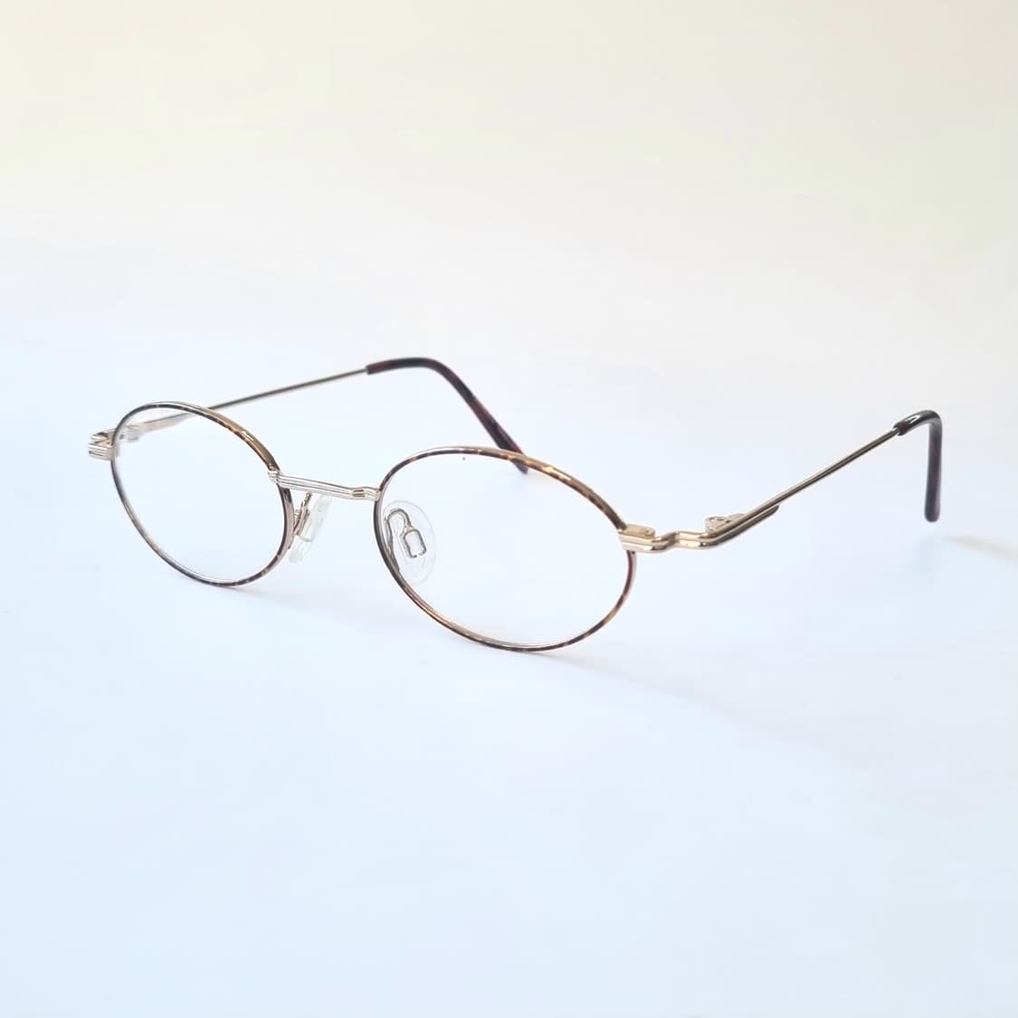 [ 데드스탁 ] 호피&골드 오벌형 빈티지 안경테 1682 상품이미지3