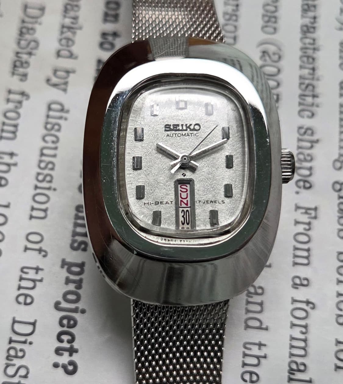 레어] 빈티지 세이코 하이비트 화이트 눈송이판 여성용 브레이슬릿 ver. 상품이미지1