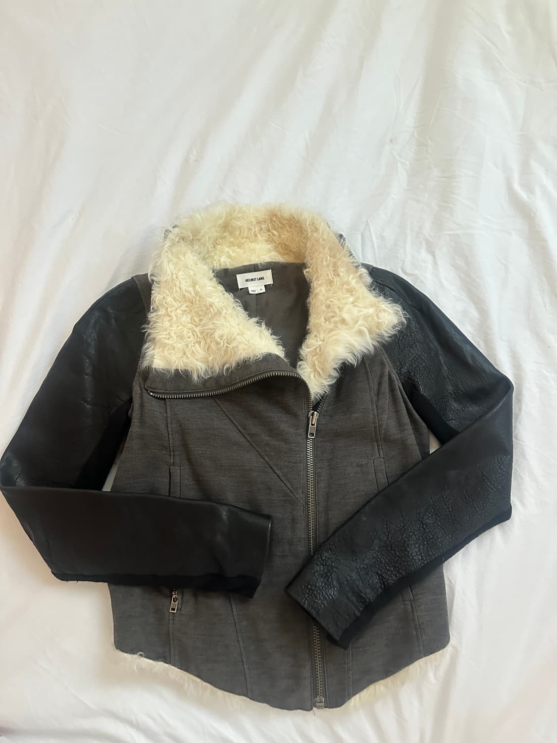 헬무트랭 그레이 램스킨 레더 시어링 퍼 자켓 상품이미지3