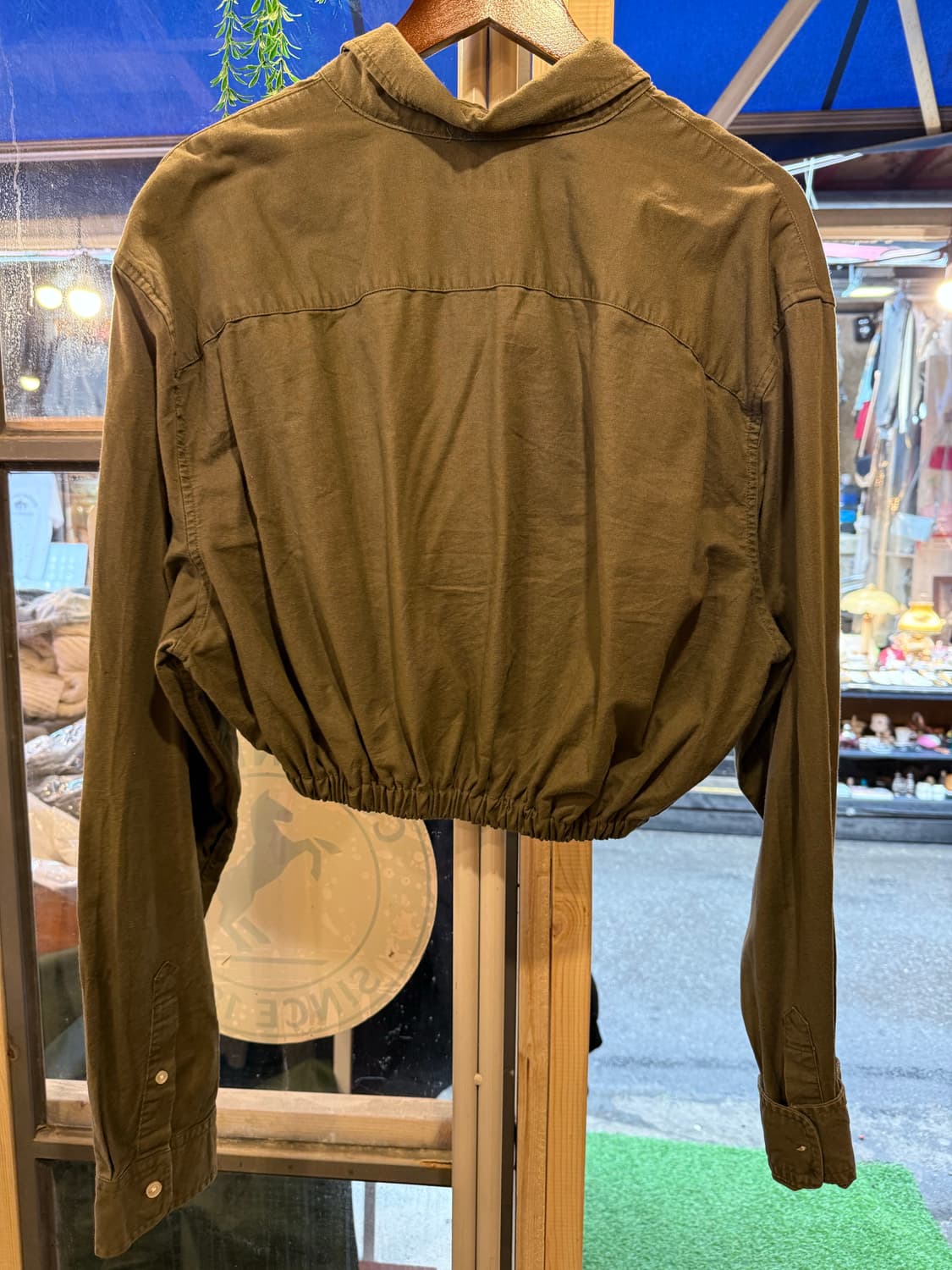 폴로 랄프로렌 레드포니 카키 크롭 셔츠자켓 상품이미지3