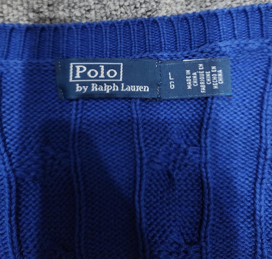 폴로 랄프로렌 꽈배기 케이블 니트 가디건 L 상품이미지6