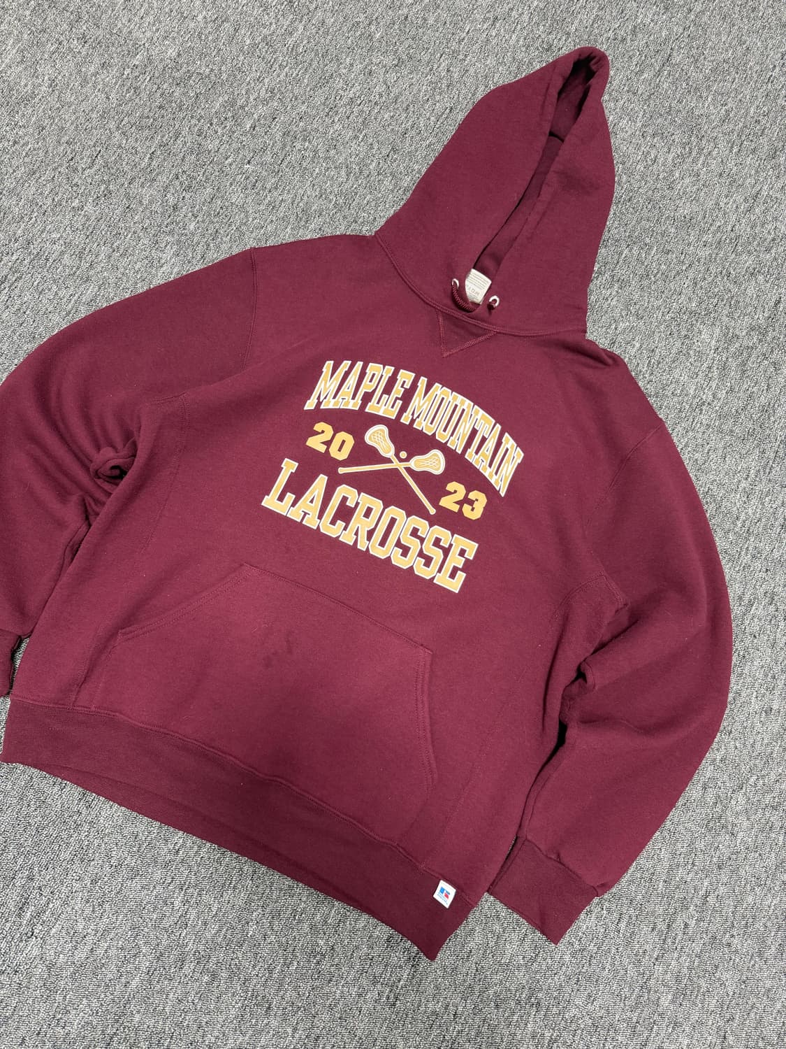 Russell burgundy hoodie  상품이미지2