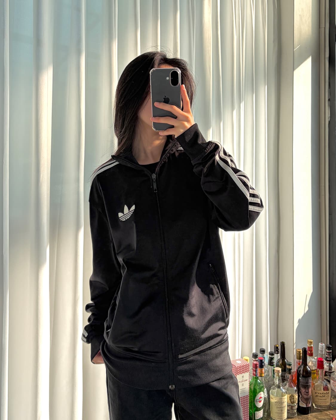 [S-M]아디다스 구형 파이어버드 블랙 트랙탑 져지 상품이미지1