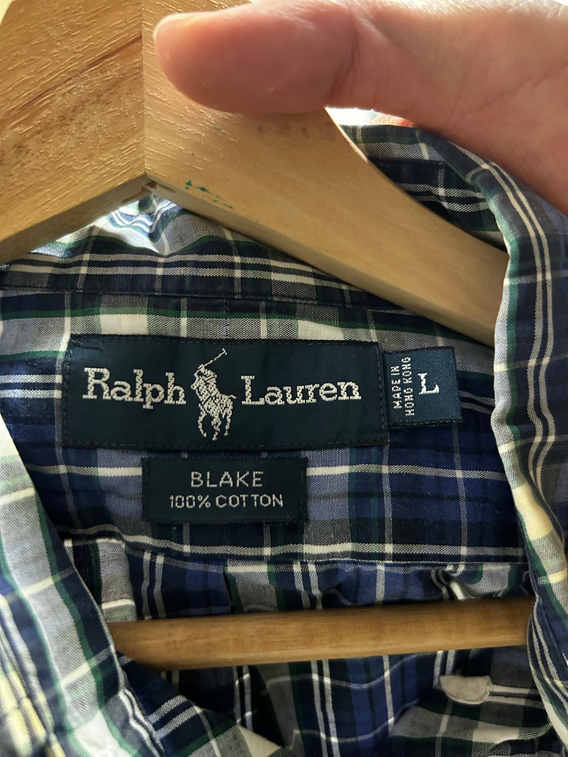 폴로 블레이크 블루 체크 반팔셔츠 상품이미지3